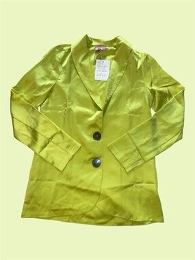 Show Me Your Mumu Felix Blazer in Citrine Luxe Satin